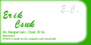 erik csuk business card